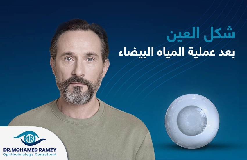 شكل العين بعد عملية المياه البيضاء